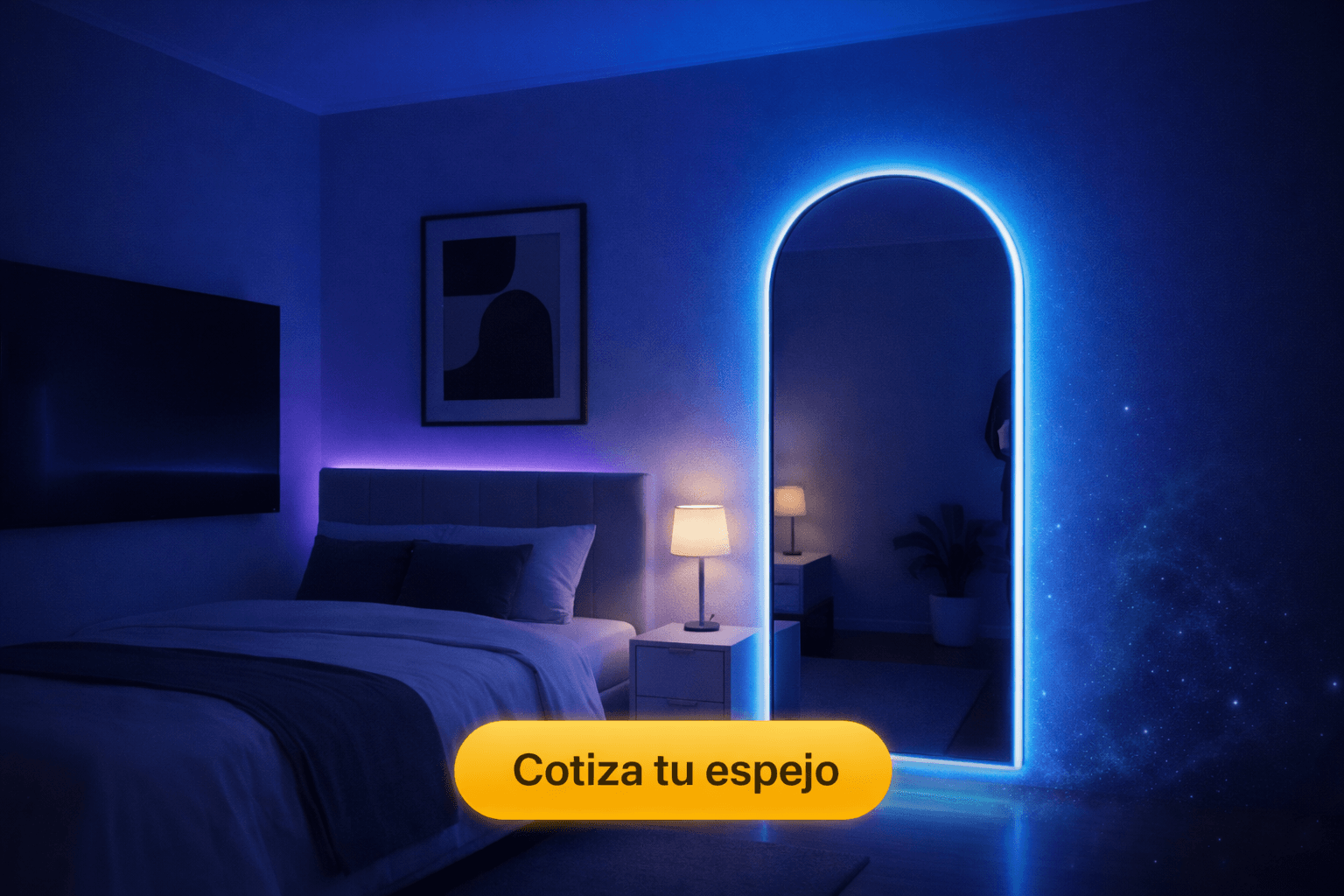 Espejo decorativo con iluminacion LED